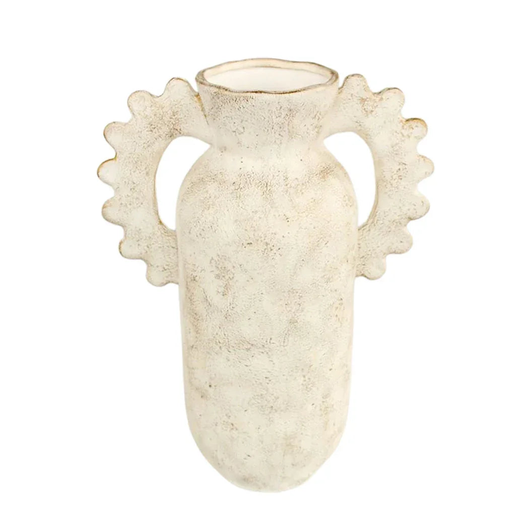 Ceramic Vase - Ruffled Handles 36cm - Ceramic