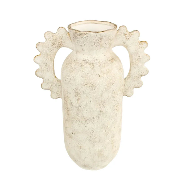 Ceramic Vase - Ruffled Handles 36cm - Ceramic