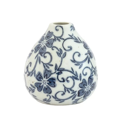 Ceramic Vase - Small Blue & White - Ceramic