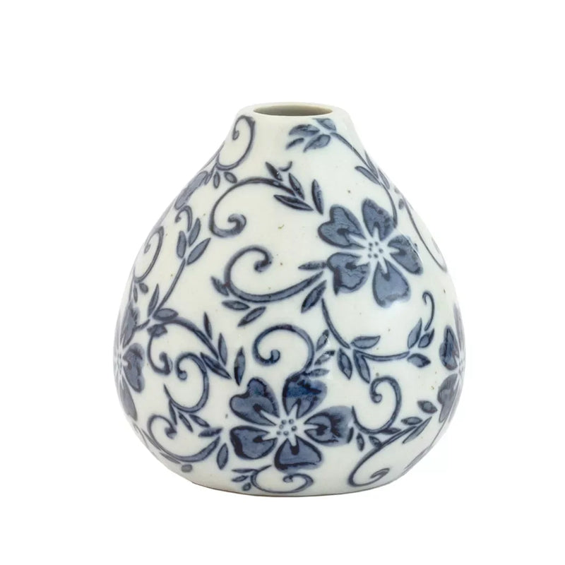 Ceramic Vase - Small Blue & White - Ceramic