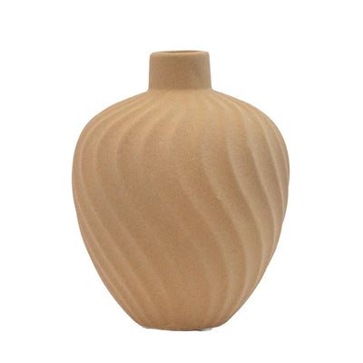 Ceramic Vase - Terracotta Swirl 18cm - Ceramic