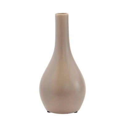 Ceramic Vase - Thin Neck Natural 18cm - Ceramic