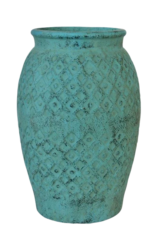 Ceramic Vase - Vintaged Turquoise 48cm - Ceramic