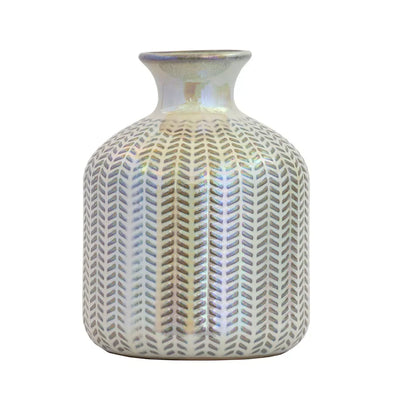 Ceramic Vase - White Pearl 15.5cm - Ceramic
