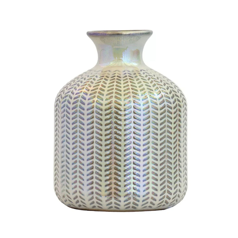 Ceramic Vase - White Pearl 15.5cm - Ceramic