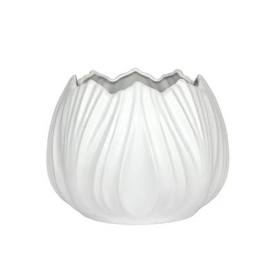 Ceramic Vase - White Pod 16.5cm - Ceramic