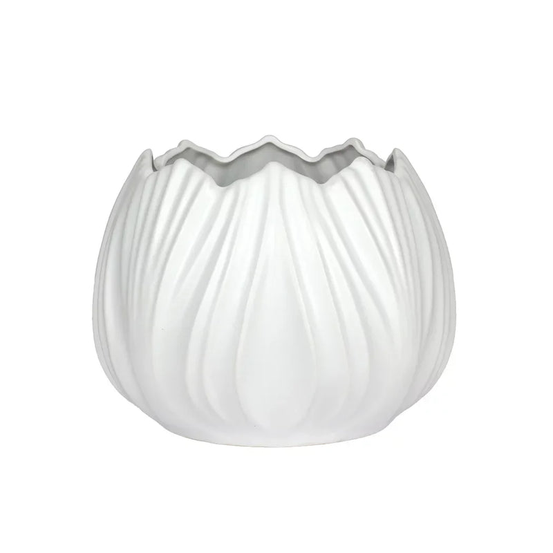 Ceramic Vase - White Pod 16.5cm - Ceramic