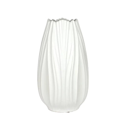 Ceramic Vase - White Pod Tall 38cm - Ceramic