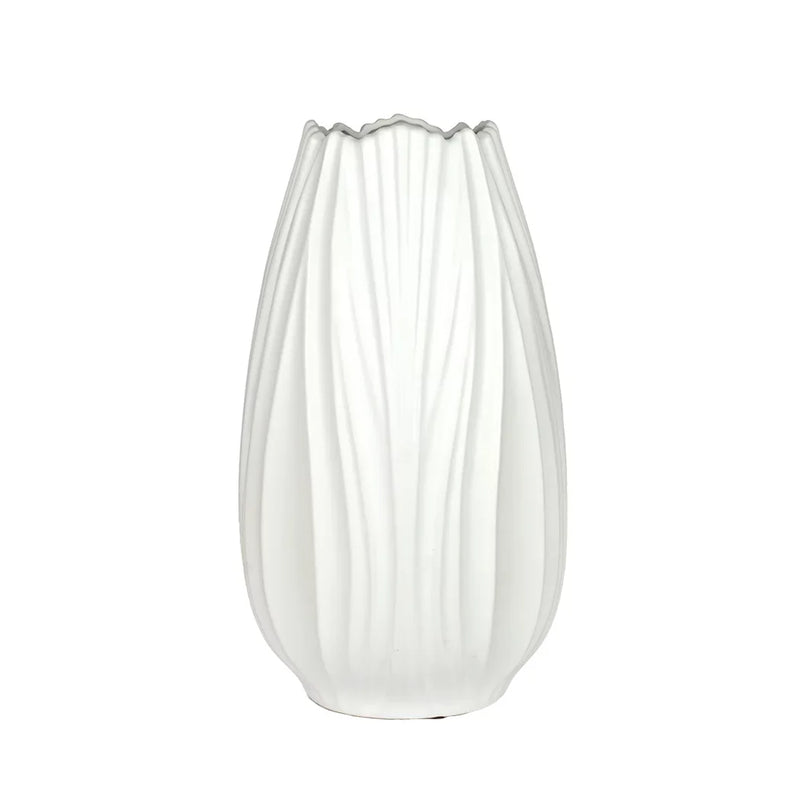 Ceramic Vase - White Pod Tall 38cm - Ceramic