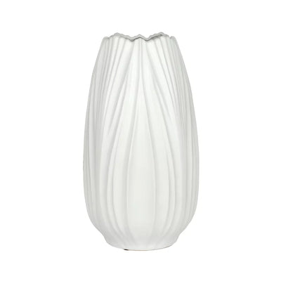Ceramic Vase - White Pod Tall 38cm - Ceramic