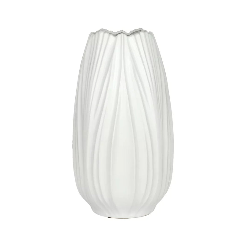 Ceramic Vase - White Pod Tall 38cm - Ceramic