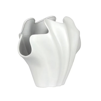 Ceramic Vase - White Shell 29cm - Ceramic