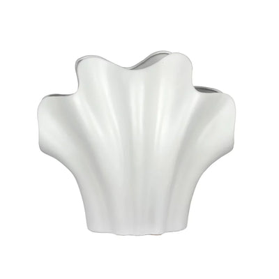 Ceramic Vase - White Shell 29cm - Ceramic