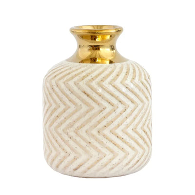 Ceramic Vase - Ziggy Oatmeal 9.5cm