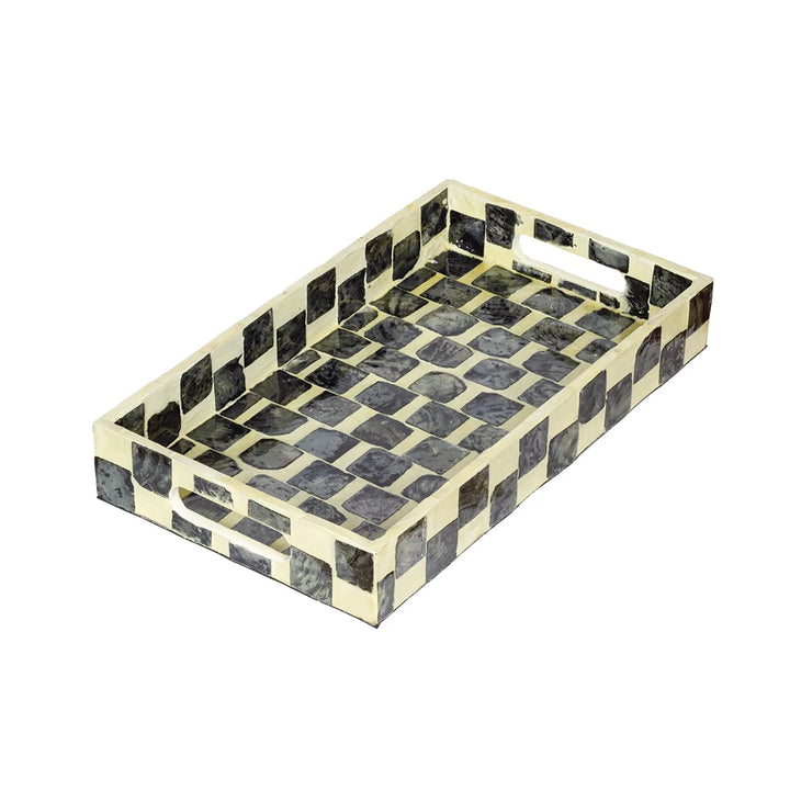 Tray - Checkered Capiz