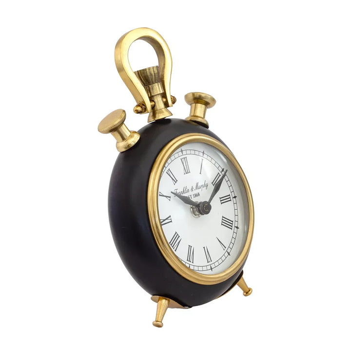 Clock - Gold &amp; Black - Pewter