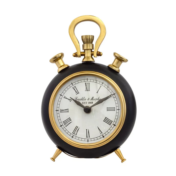 Clock - Gold &amp; Black - Pewter