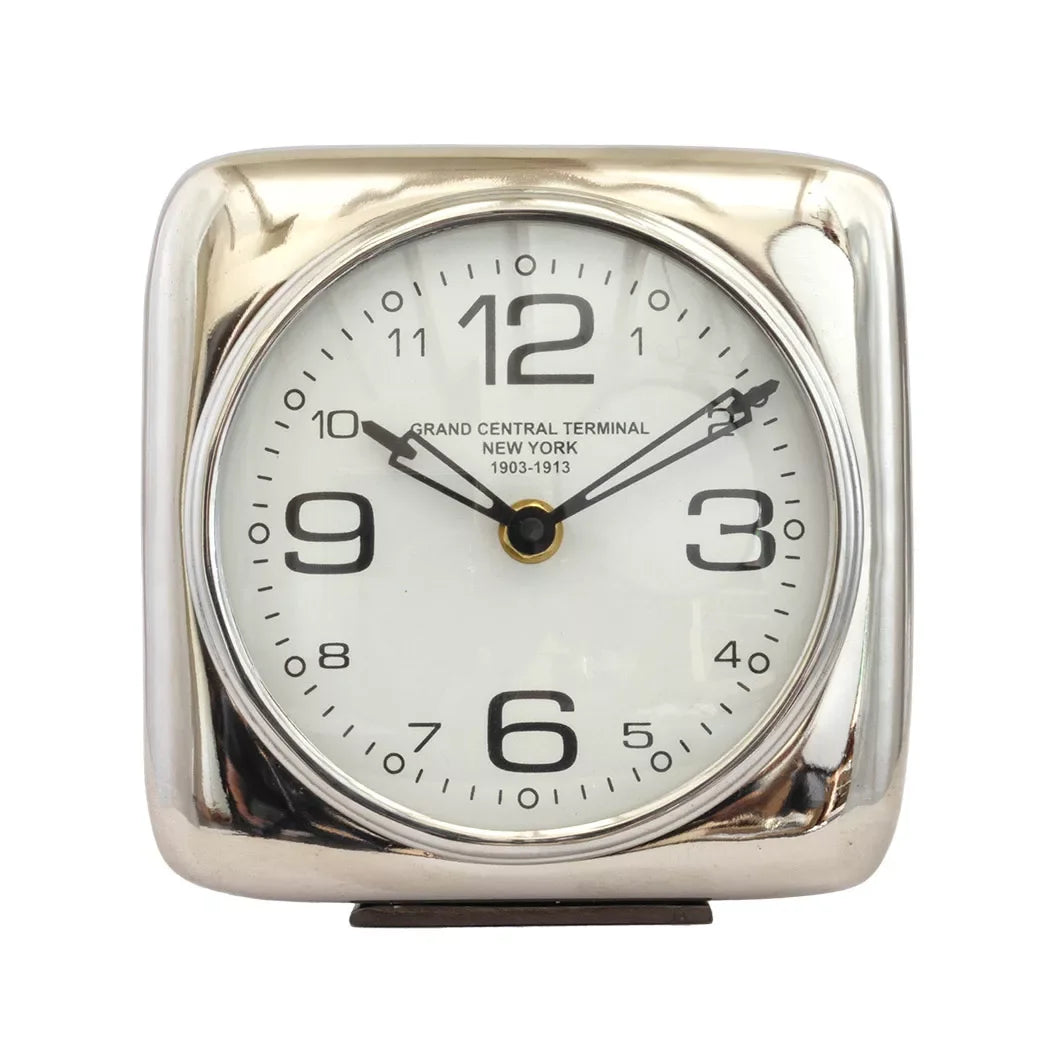 Clock - Old School Block - Pewter