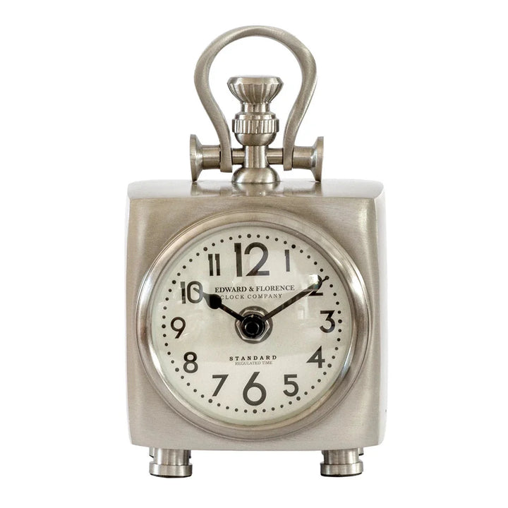 Clock - Retro Block - Pewter