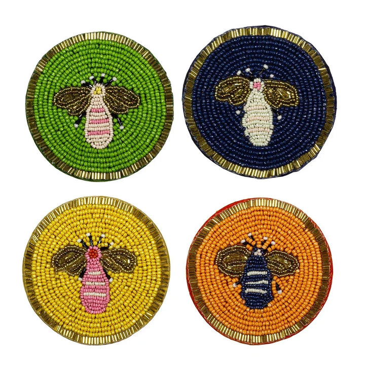 Coaster - Bee Orange Beadwork - Beadwork