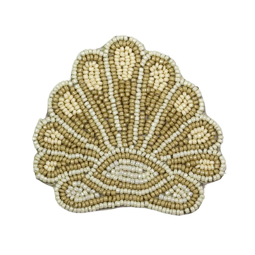Coaster - Beige Shell Beadwork - Beadwork