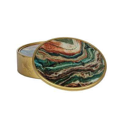 Coaster Set of 6 - Flowing Sands - Pewter