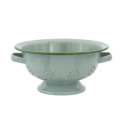 Colander - Duckegg Green Rim 24cm - Enamel