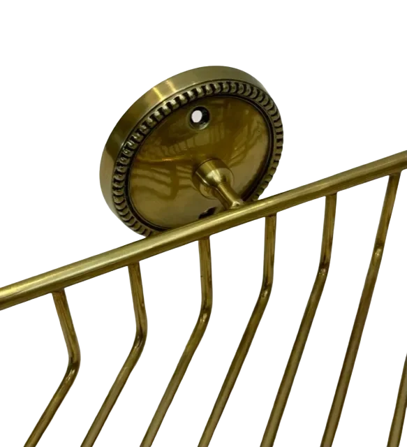 Corner Storage Basket - Beaded Brass - Pewter
