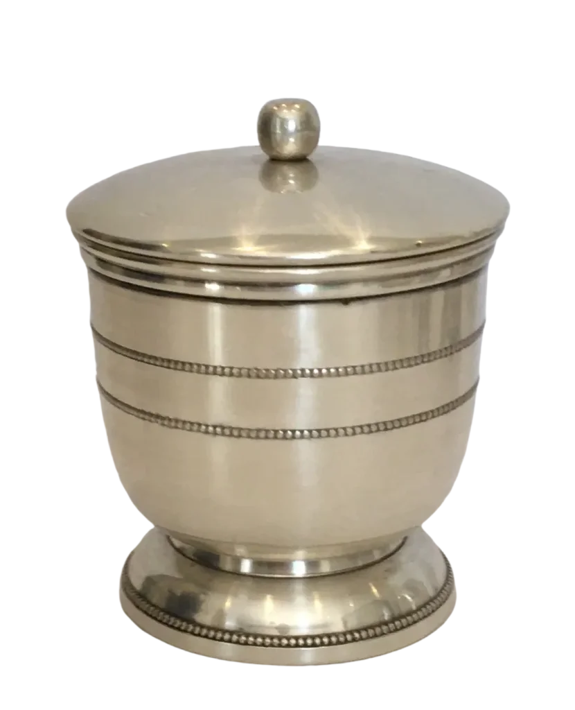 Cotton Box - Beaded Silver - Metal