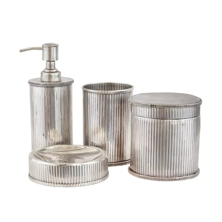 Cotton Box - Silver Lines - Pewter