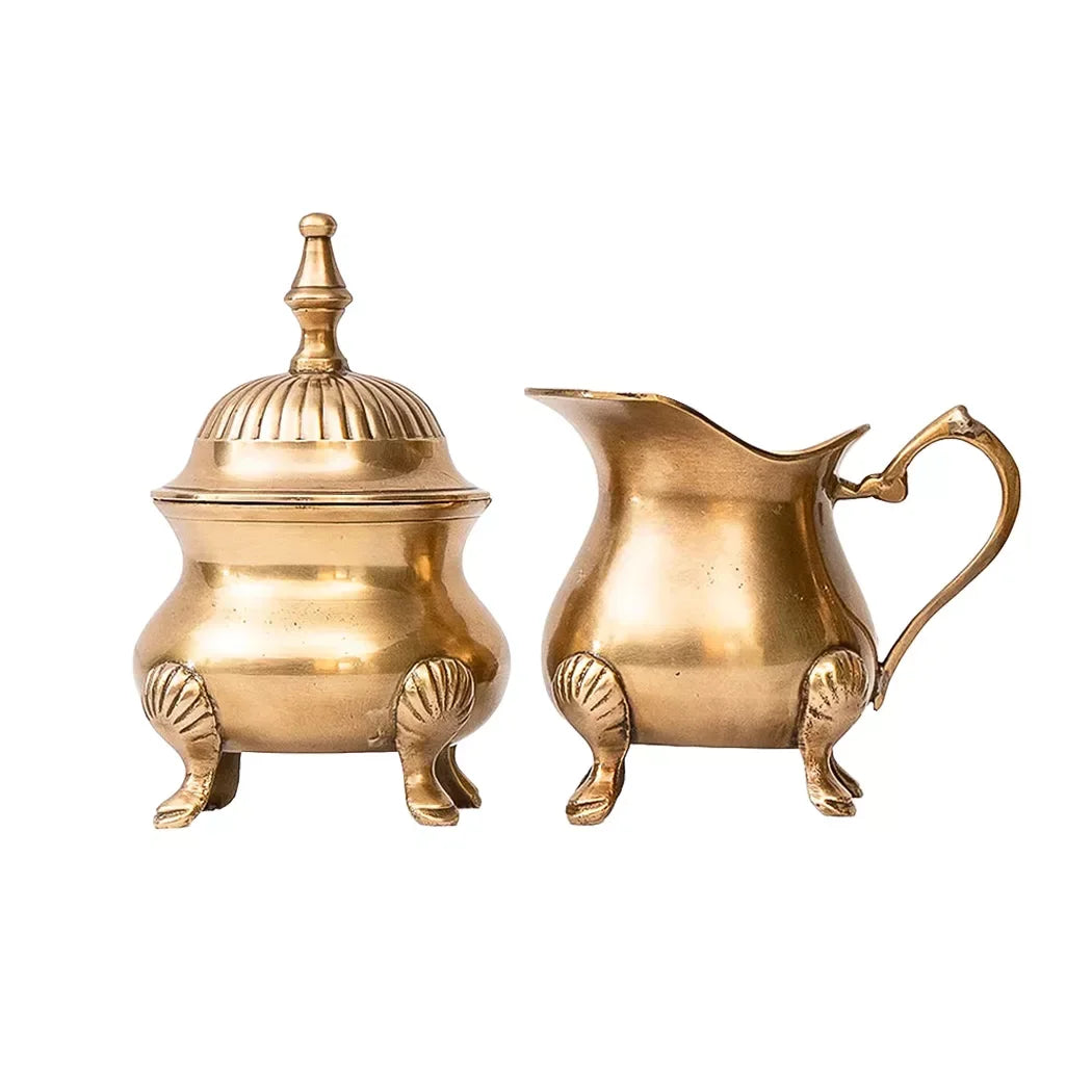 Creamer Set - Brass Elegance - Pewter