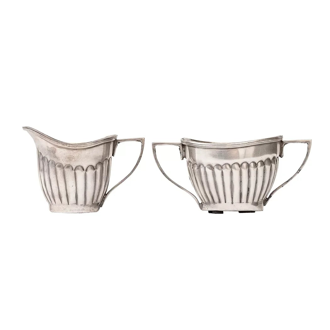 Creamer Set - Silver Lines - Pewter