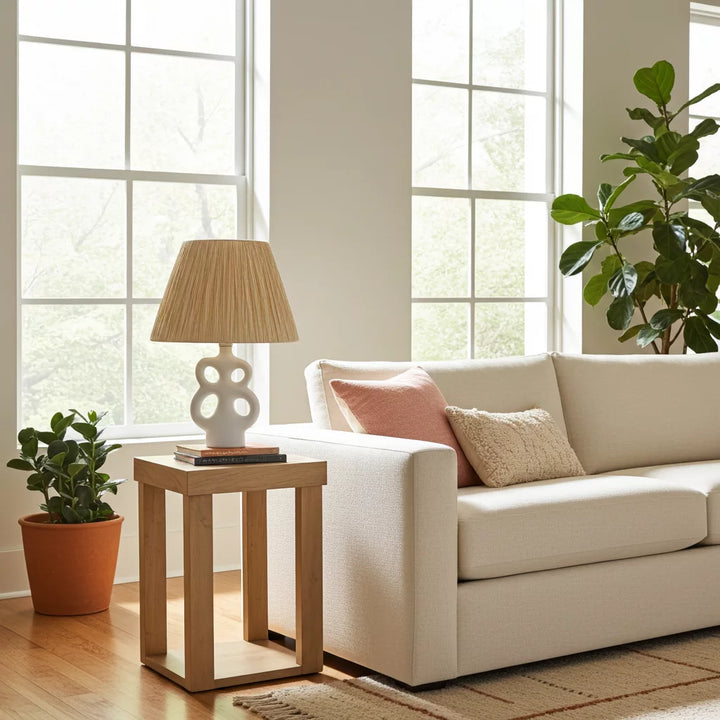 Table Lamp - White Cut Out Narrow