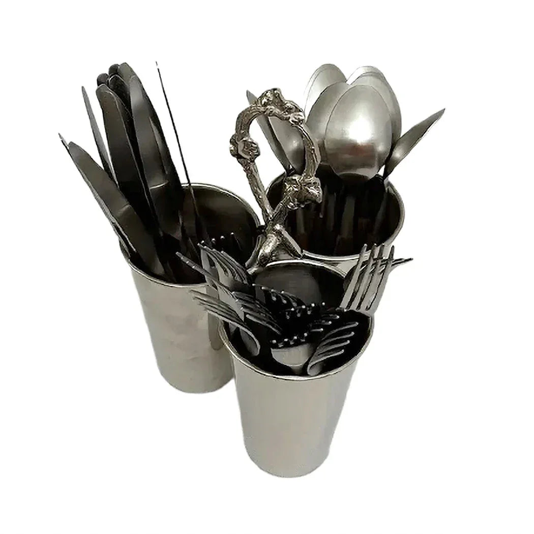 Cutlery Holder - Silver Elegance - Iron