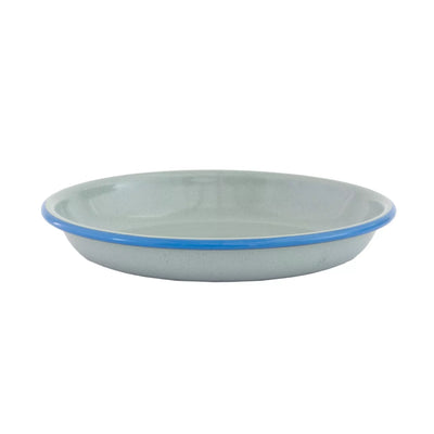 Deep Dish - Enamel Duckegg Blue Rim 19cm - Enamel