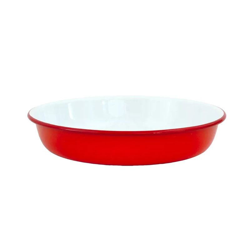 Deep Dish - Enamel Reds 25.5cm - Enamel