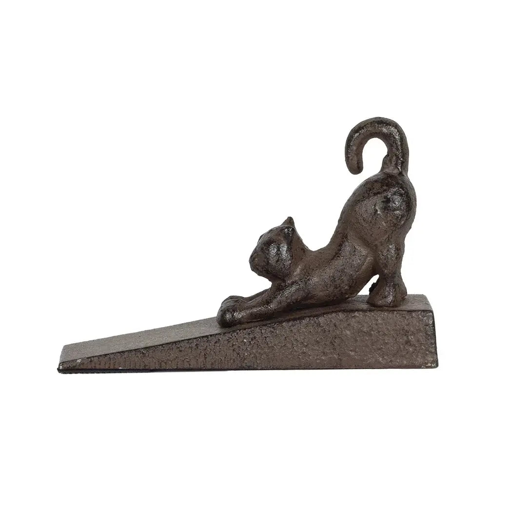Doorstop - Stretching Cat - Iron