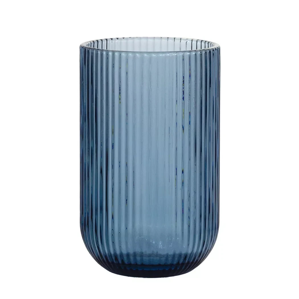 Drinking Glass - Lines Blues 410ml - Glass / Crystal
