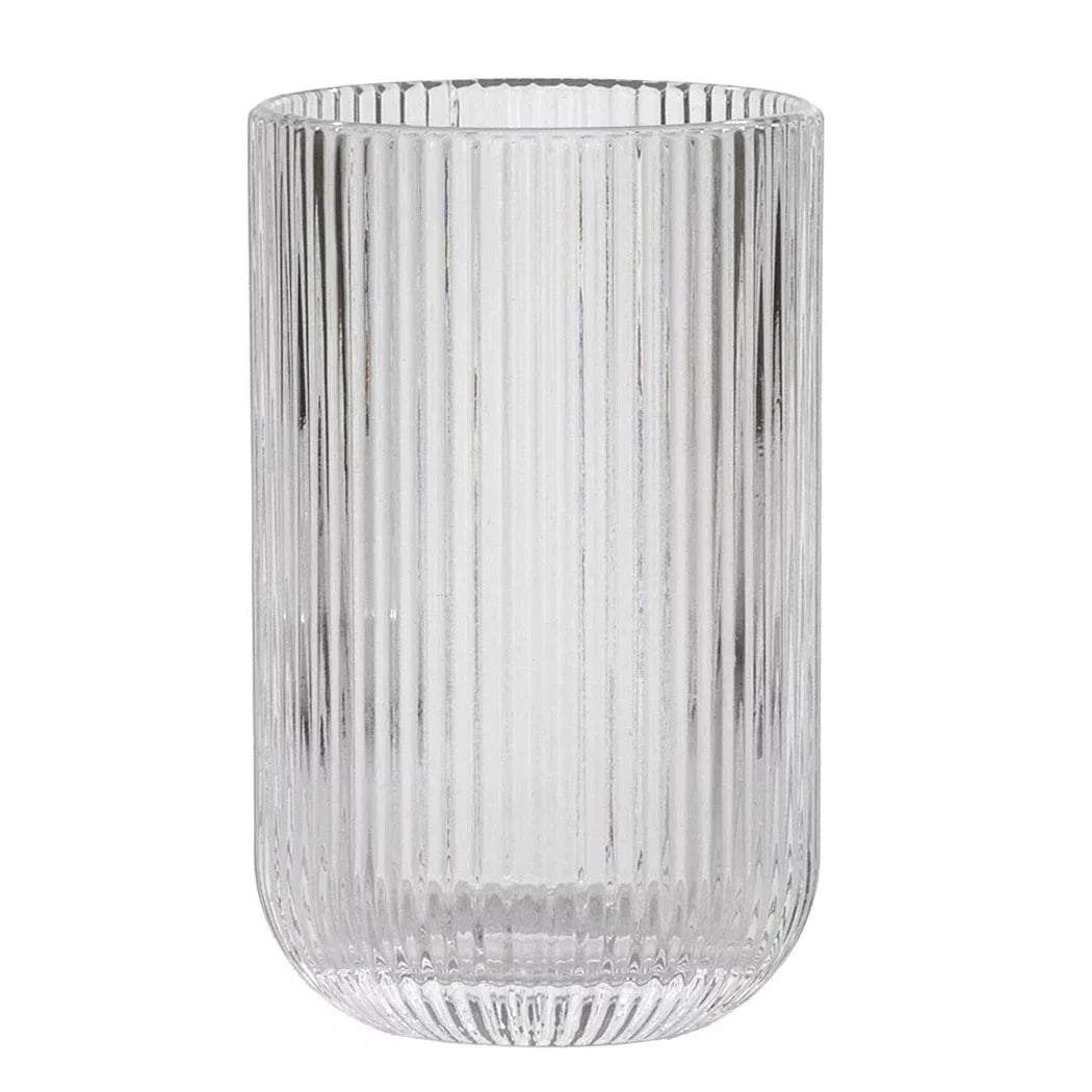 Drinking Glass - Lines Clear 410ml - Glass / Crystal