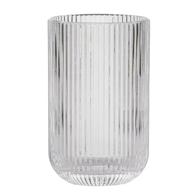 Drinking Glass - Lines Clear 410ml - Glass / Crystal
