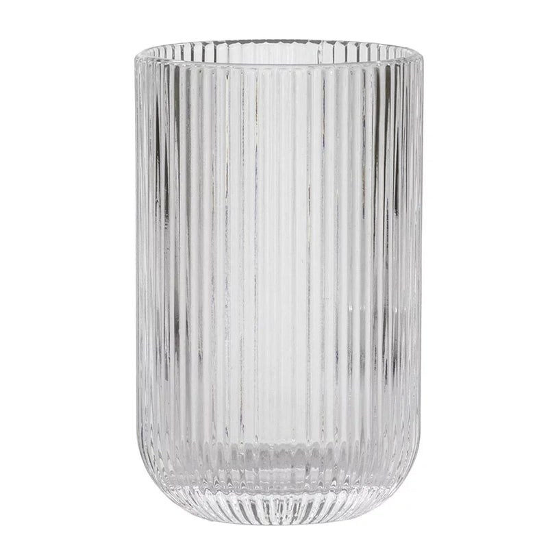 Drinking Glass - Lines Clear 410ml - Glass / Crystal