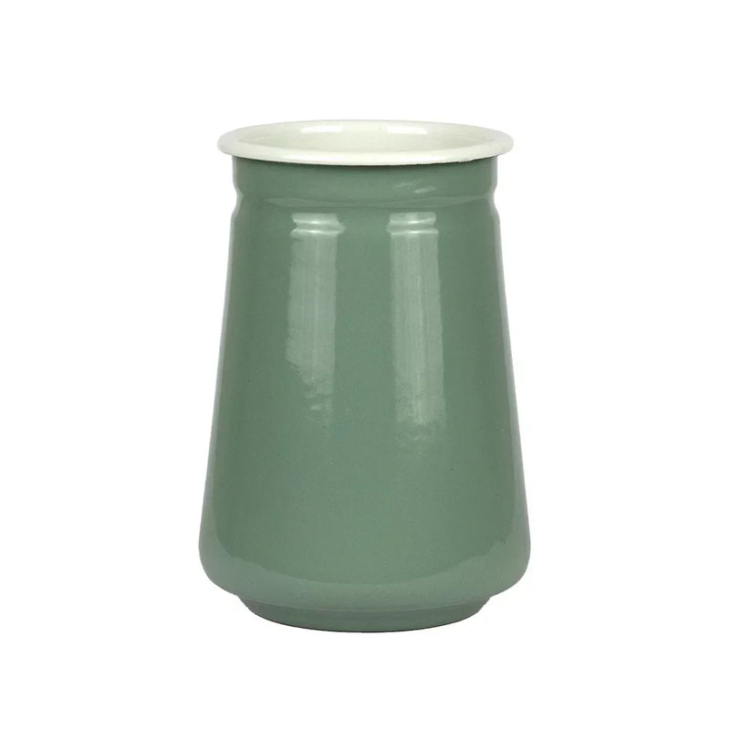 Enamel Canister - Duckegg & Cream 15.5cm - Enamel