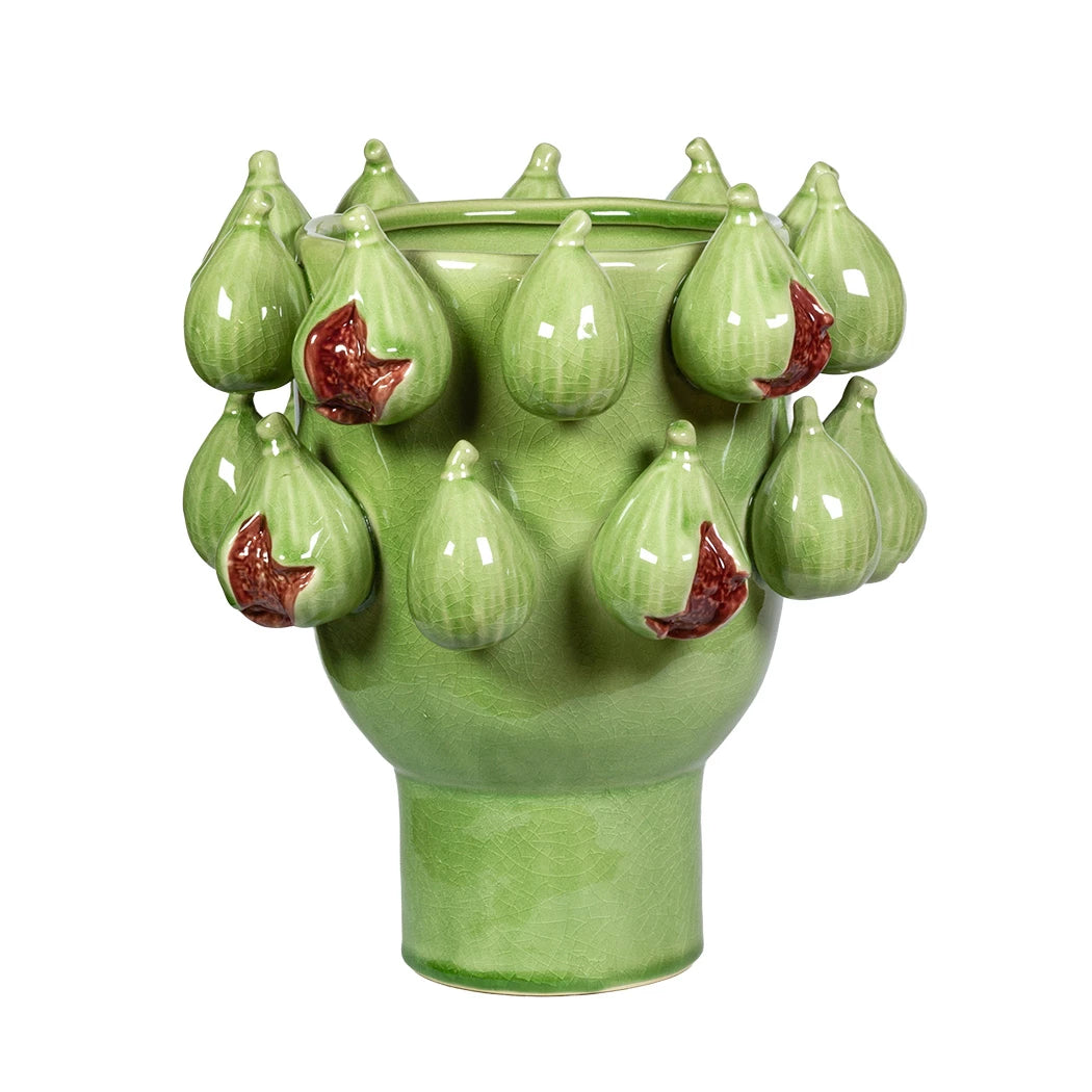 Ceramic Vase - Figs Light Green