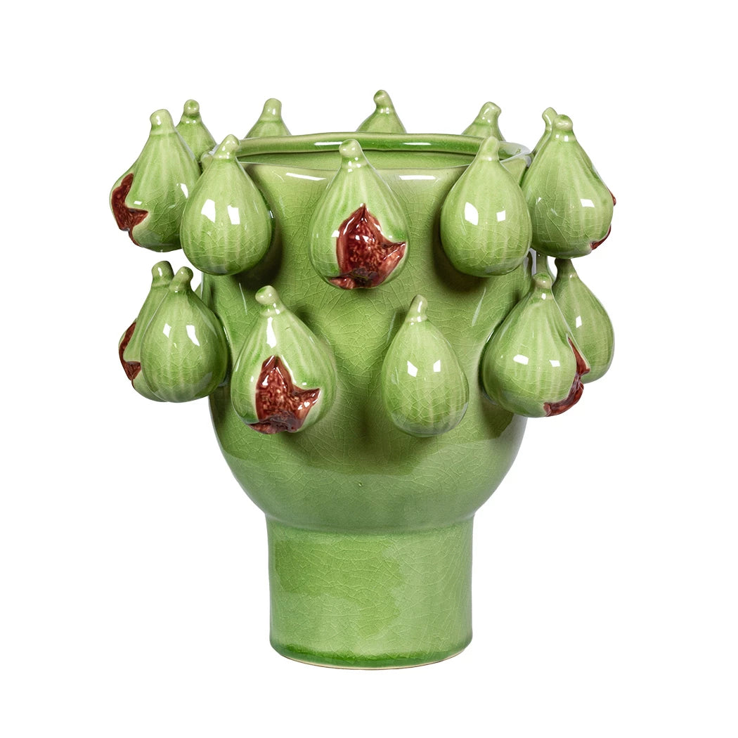 Ceramic Vase - Figs Light Green