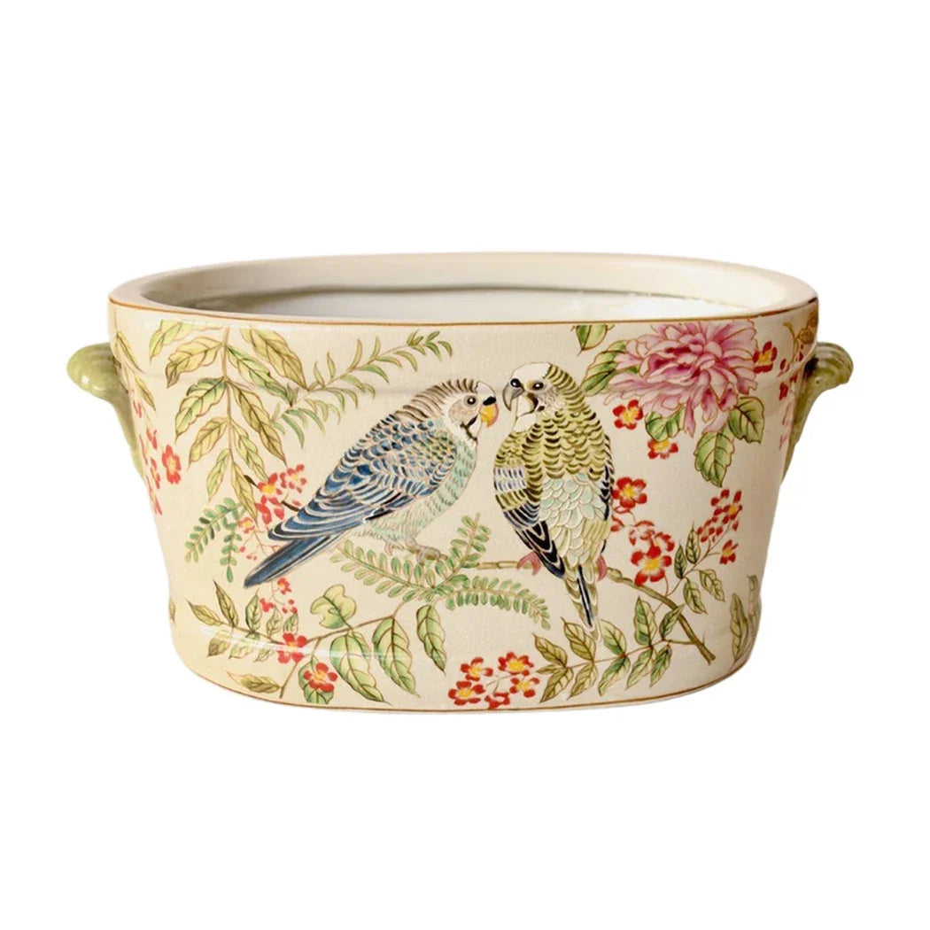 Footbath - Ceramic Jungle Parakeet 44cm - Ceramic