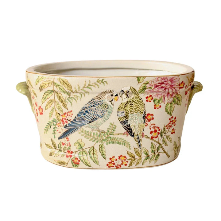 Footbath - Ceramic Jungle Parakeet 44cm - Ceramic