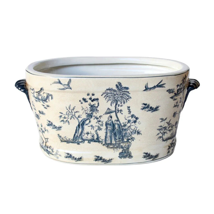 Footbath - Ceramic Oriental Toile 45cm - Ceramic
