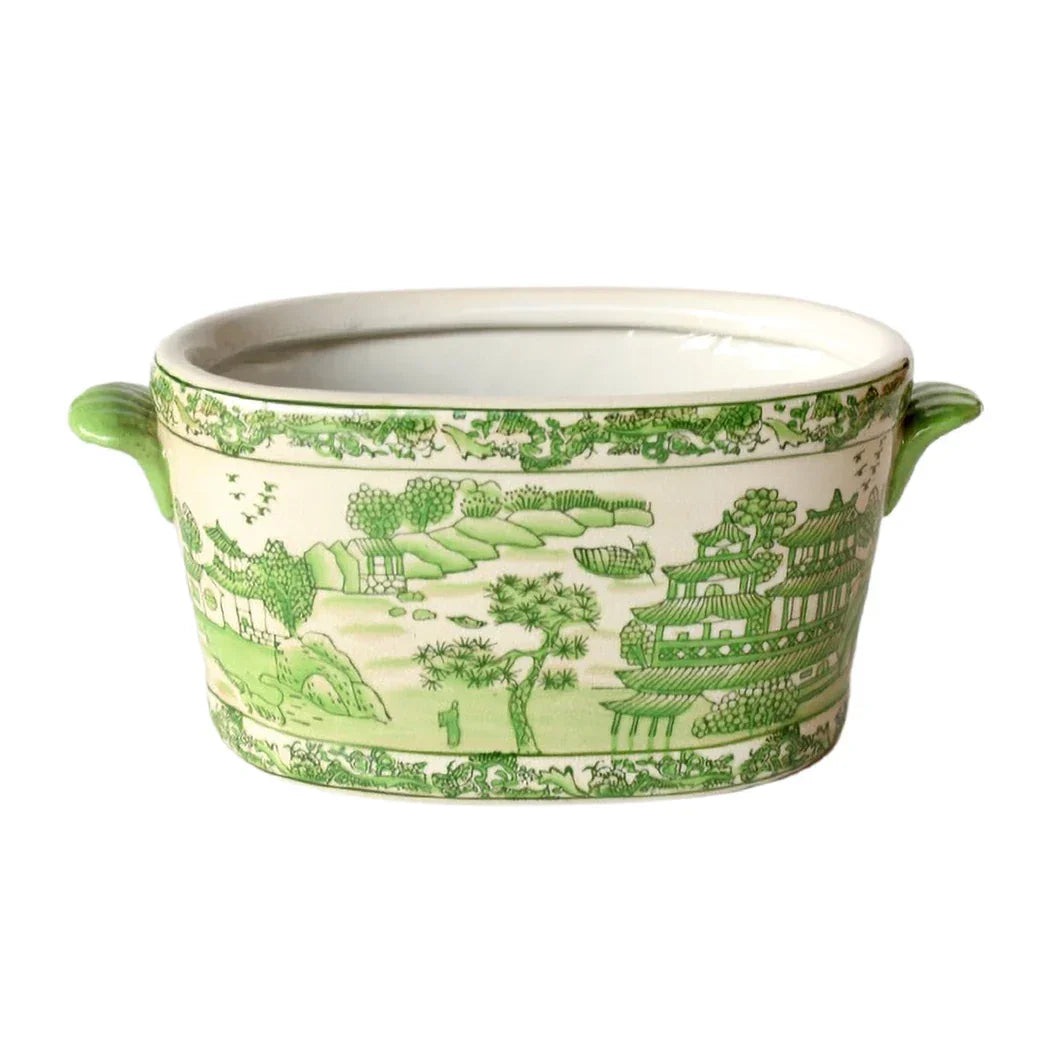 Footbath - Green Oriental 34cm - Ceramic