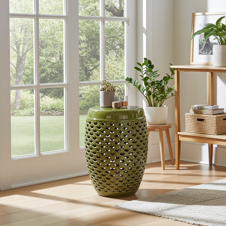 Garden Stool - Green Cut Out