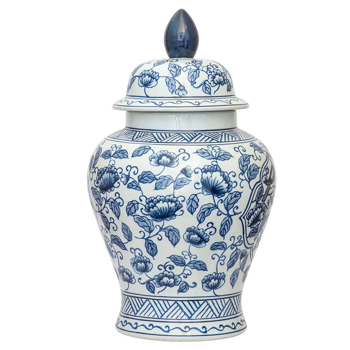Ginger Jar - Blue &amp; White Cardinal Garden 43cm - Ceramic